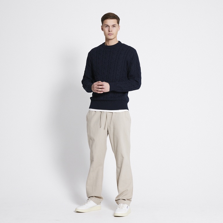 Cable-knit sweater "Tage" Navy 5